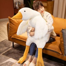 귀여운 거위 대형인형 안고자는 베개 모찌 인형 롱쿠션 동물 바디필로우, 90cm