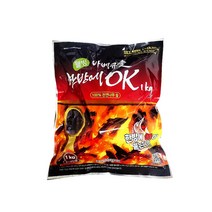 한방에OK 캠핑 바베큐숯 1KG 3-4인용 숯불, 단품