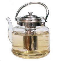 이탈리아노 유리포트 대용량 3L 직화 내열유리 녹차 티포트 티팟 차망 주전자, 3000ml