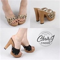 크리스제이 13센티 여자 호피힐슬리퍼 가보시슬리퍼 AR1601a