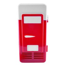 휴대용 USB 캔 냉장고 USB 전원 음료 쿨러 amp 워머, Red, Red