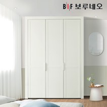 보루네오 10cm 이네스 여닫이 작은방 붙박이장 5자 6자 7자, 화이트 10cm