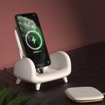 JANPIM 소파 스탠드 마그네틱 무선 충전 거치대 급속충전 3IN1 15w