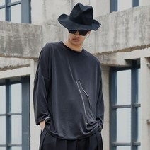 다크 봄 여름 2022 시리즈 오리지널 디자인 셔츠 캐주얼한 긴팔 지퍼 티셔츠