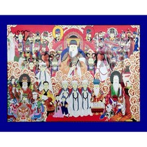 옥황종합탱화 큐빅 그림 만들기 비즈 대형 구슬자수 선물 diy 보석십자수 재료 세트, 150x200cm 전체 원형 큐빅