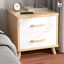 MCOMPANY 엔틱 모던 거실 쇼파 미니 협탁 침대 옆 침실 인테리어 수납장 와이드 책상 북유럽 원목 2단 유럽풍 선반 거실장 보조 간이 사이드 테이블 서랍장 A-706F, 모던 인테리어