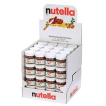 누텔라 헤이즐넛 스프레드 미니글라스 25g 64팩 Nutella Hazelnut Spread Mini Glass 0.88oz
