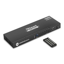 티이스마트 16:1 HDMI 선택기 16포트 셀렉터 스위치, 16:1 HDMI 2.0 선택기 4K@60Hz