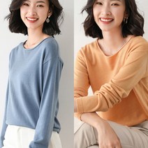 보들 여리핏 라운드넥 니트티 10컬러 MA8040 부드러워요