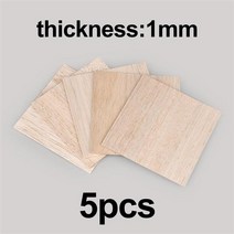 목공 목공재료 1/1.5/2/3mm 경량 공예 보드 모델 완구 빌딩 조각 교육용 DIY 액세서리 발사 우드 칩, 01 100X100mm-5PCS_03 2mm