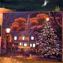 [옥탑방어른이] 비즈 LED 보석 십자수 산속의대저택40*30, 선택옵션