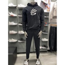 언더아머 1374298 1374299 블랙 남성 커리 빅 스플래시 후드티 조거팬츠 트레이닝복 세트(선택1)
