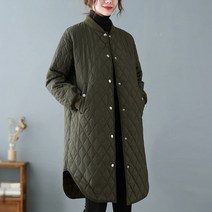 퀄팅자켓 남자결혼식하객룩 자라 새로운 2022 가을 겨울 여성 롱 재킷 팜므 퀼트