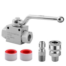 FENG PAI 압력 세척기 볼 밸브 스테인리스 스틸 1cm3/8인치 빠른 연결 피팅 4500 PSI 호스 키트 파워 와셔 액세서리