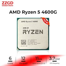 AMD Ryzen 5 4600G R5 4600G 3.7GHz 6 코어 12 스레드 CPU 프로세서 7NM L3 = 8M 100 000000147 소켓 AM4, 한개옵션0
