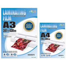 동기오피스 코팅필름 A4 A3 코팅지 100매입 100MIC, A3(100매입)