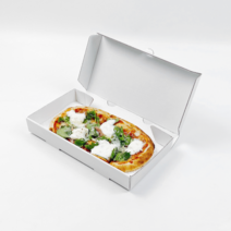 포장대장 무지 직사각 피자박스 (소) 290 x 155 x 41mm 100개 화이트 부침개 꽈배기 튀김 생선구이포장배달 테이크아웃박스, 100매, 직사각 피자박스 화이트(소)