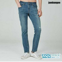 잠뱅이 남성 연청 쿨멕스 스판 슬림일자핏 청바지 AJ2DSG33-LB