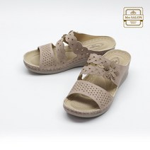 꽃 장식 통굽 탄력창 버클 슬리퍼 사무실 실내 여름 실내화 여자신발 4.5cm P058