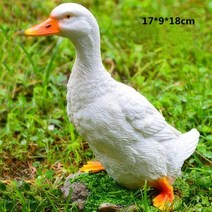 정원소품 귀여운 오리 수지 정원 동상 뒤뜰 연못 오리 장식 조류 조각 실내 야외 마당 장식 연못 잔디 장식, 02 Style 2