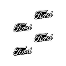 자동차 부품 도어 몰딩 4pcs 자동차 3d 금속 알루미늄 오디오 장식 엠블럼 스티커 포드 포커스 피에스타 레인저 몬데오 유니버설 자동차 액세서리, 4개