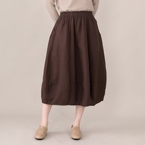 애비뉴투지 엄마옷 자연 면100 순면 항아리 여성 봄 가을 주머니 치마 스커트 S10160 50대 60대 중년여성