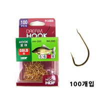 해동 드림훅 붕어 금색 100개입 민물 붕어낚시바늘