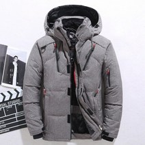 오리인형 안고자는인형 오리바디필로우 거위겨울 파카 남성 다운 재킷 남성 화이트 덕 다운 재킷 후드 야외, 03 gray_04 XXL