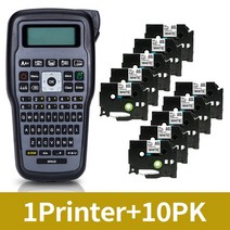 E1000 라벨 프린터 10PK 테이프 휴대용 기계 QWERTY 키보드 산업 형제 TZe-231 221, 03 1GY add 10PK_01 EU plug
