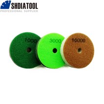 대리석연마SHDIATOOL-부드러운 돌 대리석 인조 석재 샌딩 디스크용 3 개/pk 직경 100mm/4 인치 스폰지 다이, 02 3pcs Grit 3000