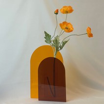 원더풀라이프 아크릴 아치 브라운 화병