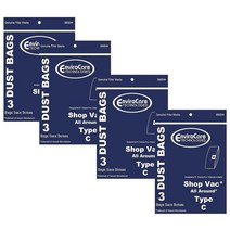 EnviroCare ShopVac Type C #9066900 습식 및 건식 진공 백 샵 진공청소기, 4