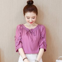 패션숄더오픈 리우씨앤씨 여성반팔블라우스 591529900889