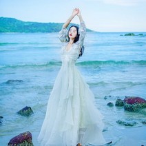 개화기 경성의복 슬립 유럽풍 공주 셀프웨딩 롱 레이스