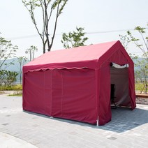 프리폼 고급형 튼튼한 대형 쉘터천막 3X4 천막 풀세트, ST프레임+지붕+민자4면 3X4 핑크