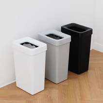 오픈형 플랫 무지 종량제 인테리어 휴지통 화장실 쓰레기통 5L 10L 20L, 5리터, 화이트