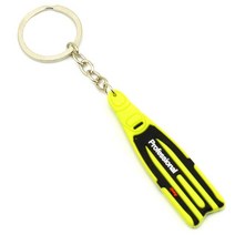 다이빙컴퓨터 노스엣지 프리다이빙2022New 4 색 미니 다이빙 핀 키 체인 다이버 수영 선물 린 카약 서핑 세, 02 Fluorescent yellow