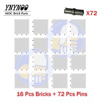 호환블럭 중국레고 65803 브릭 43 16x16 베이스 플레이트 빌딩 블록 MOC 부품 세트 DIY 장난감 98138 픽셀 아트 그림 핀 420 개 도매, 11.16Pcs White