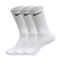 나이키 쿠션 3PP 양말 화이트 크루삭스 3켤레 세트 SX4508-101, SX4508-101:S(210-230mm)