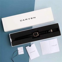 빈티지 골드 블랙 버건디 미니 스퀘어 가죽손목시계 사각프레임 여성용 여성가죽시계 디즈니 여자손목시계