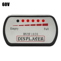 전기자전거개조 모터 스템 크랭크 허브 전압계 전원 디스플레이 36V48V60V72V 배터리 용량 표시기 전기 오토바이 스쿠터 자전거용 미터 테스터, 04 60V, 한개옵션1