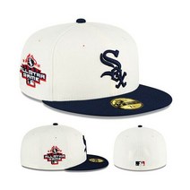 뉴에라 시카고 화이트삭스 피티드 햇 MLB 2003 ASG 사이드 패치 화이트 다크 블루 캡 스냅백 볼캡