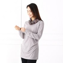 모슬린 엄마옷 나염 비즈 셔링 티셔츠 ETP902019 마담 미시옷 중년여성의류 빅사이즈 50대 60대여성옷