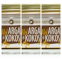 Purity Vision 바이오 Raw 아르간 오일 코코넛 Huile Dargan A La Noix De Coco 120Ml 3개