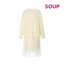 [SOUP] [숲] 케이블 니트 레이스 원피스(SWBOP81)