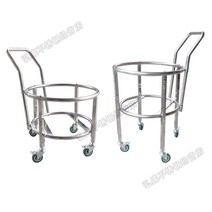 스텐운반구 운반카 이동식 카트 들통 쓰레기통 소쿠리, 손잡이 두꺼워진(높은)직경45cm트롤리