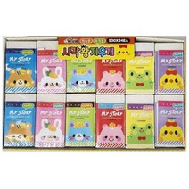 [토마솔리] 레인보우 사각왕지우개 지우개, 반박스(12개입)