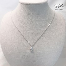364days 925실버 사각 지르코니아 목걸이 큐빅목걸이 회사원 심플한 데일리목걸이 은목걸이 체인길이 선택가능