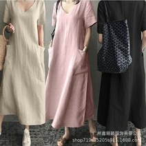 sh스타일) 왕포켓 데일리 린넨롱원피스