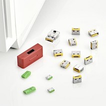 [스마트키퍼] PC포트보안팩 2 베이직7종+미니3종(베이직/미니키 미포함) PCP2BNGY(브라운/그레이)